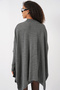 15783 Slit Poncho Sweater - Gray - 6