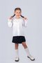 Girl's School Shirt Tulle Collar 9-12 Years - 2