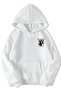 Men's Hooded Sweatshirt Back No Mercy Print White - 2