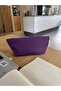 Purple Linen Washable Zippered Single Compartment Cloth Pen Holder Pencil Case Wallet Makeup Bag - 6