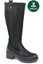 Genuine Leather Orthopedic Women's Riding Boots Black