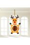 New Year's Honeycomb Ornament with Deer Hanging - 1 Piece (50X28 cm)