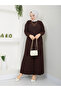New Season Self-Plissee Stylish Skirt Look Trousers Tunic Suit - 4