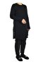 Women's Patterned Strick Tunic with Breaking Button Detail - 3