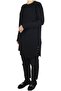 Women's Patterned Strick Tunic with Breaking Button Detail - 2