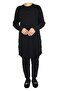 Women's Patterned Strick Tunic with Breaking Button Detail