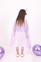 Shiny Mermaid Lilac Sequin Detailed Party Cape - 2