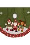 Christmas Pine Cover, with Santa Claus, Snowman, and Deer Figures, Green - 120 cm - 2