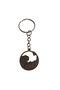Bronze Color 30mm Wave Figured Keychain