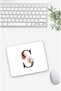 Floral S Letter Patterned Mouse Pad