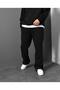 Black Wide Cut Baggy Oversize Fit Comfortable Fabric Sweatpants