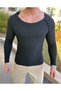 Sweater Slim Fit Knitwear Slim Fit Wide Collar Soft Textured Cotton Pullover - 5