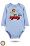 2-Piece 100% Cotton Organic Printed Snap Fastener Baby Bodysuit - 2