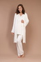 Double Breasted Maternity Pajamas Set with Lace Detail - 6