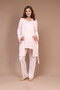 Double Breasted Maternity Pajama Set with Plain Dressing Gown - 2