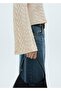 Knitted Patterned Flared Sleeve Sweater - 8