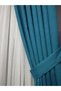 Petrol Color Battery-Free Extraforzed Straight Stritch Fon Curtain Single Wing 9200 - 2