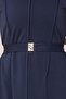 Pleat Detailed Dress - Navy Blue - 4