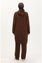 Astana Fabric Hooded Tunic Pants Set of Two 0553-06 Tan - 5