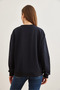 Women's Navy Blue Eye Embroidered Seasonal Sweatshirt Swt-19000598 - 7