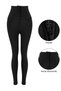 Black Waist Recovery Agraf Detailed Full Length Knitted Sports Leggings Tedaw25Ty00000 - 5