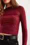 Women's Zebra Burgundy Boat Neck Sandy Blouse Blz- 19002803 - 5