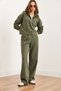 Women's Khaki Bottom Top Polo Neck Thessaloniki Suit Tkm- 19000324 - 5
