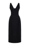 Black A-Line V-Neck Pocket Detail Woven Chic Dress TPRSS25EL00071 - 6
