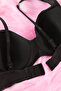 Siyah Micro Balensiz Kaplı Askılı T-Shirt Bra Örme Sütyen THMSS25SU00006 - 6