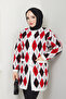 Women's Checkered Pocket Button Closure Knitwear Cardigan - 2