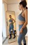 Acid Washed Detailed, Seamless, Push-Up Effect Active Wear Two-Piece Set (Pilates/Yoga/Daily) - 6