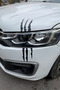 Black Color Clawprint Sticker Sticker for Car Headlight 30Cmx10Cm (1 Pcs) - 2