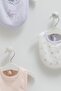 3-Pack Baby Bibs (Compatible for 0-12 Months Babies) 3-Pack Bibs 100% Cotton Baby Bibs Lila Color - 2