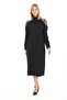 Back Lace Detail Turtleneck Evening Dress 7085
