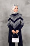 Maya Silvery Double Knitwear Tunic Trousers Set - Navy Blue - 3
