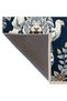 Tokyo Collection Navy Blue Theme White Tiger and Flower Patterned Woven Base Modern Decorative Carpet 07 - 5