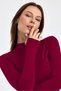 Women's Red Finger Detailed Half Turtleneck Cotton Viscose Bodysuit - 2
