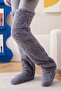 Women's Long Welsoft Plush Sleeping Socks |   Over-The-Knee Room Socks, Comfortable and Flexible Construction - 3