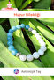 Natural Stone Peace Bracelet, Certified Moonstone and Aquamarine Stone - 4