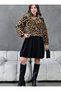 New Season Leopard Print Crop Faux Fur Coat - 7