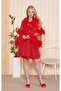 2 Pieces Short Feathered Robe - 4