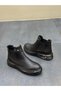 Diva Black Leather Elastic Women's Daily Boots - 5