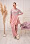 WOMEN'S LONG CYCLING NECK TRIKOT SELF GLITTER PATTERNED TUNIC TRIKOT SWEATER