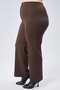 High Waist Loose Leg Zipper Plus Size Women's Trousers - 3