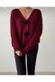 Rose Buttoned Thessaloniki Knitted Oversize Women's Cardigan Premium New Season Trend - 3