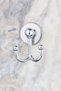 Chrome 4-Piece Bathroom Accessory Set Long Towel Holder/Toilet Paper Holder/Bathrobe Hanger/Toothbrush Holder - 4