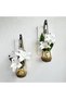 Wall Decoration, Led Light, White Lily Flower, White Sconce Set of Two