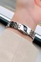 Cutting Glass Women Wristwatch Waterproof Gold Silver Green Color Steel Cord Bracelet Hmby2028C5 - 7