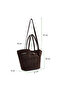 Bitter Brown, 100% Genuine Suede Leather Women's Shoulder Bag with Long Strap and Magnet Closure Detail - 5