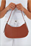 Women's Tan Flat Baguette Bag - 2